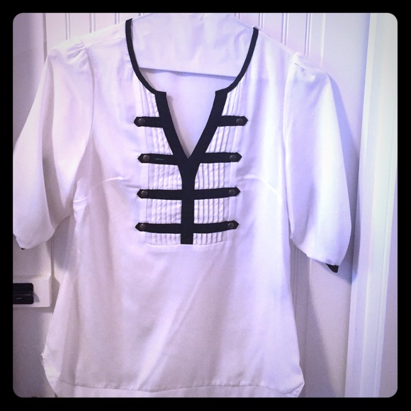Black And White Statement Blouse - image 1