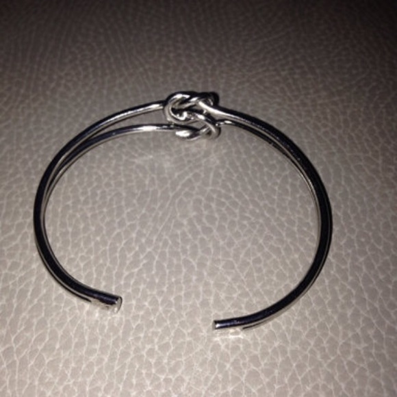 Love Knot Silver Cuff Bracelet - Picture 2 of 2
