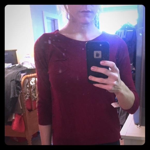 Adorable elbow patch Crimson sweater