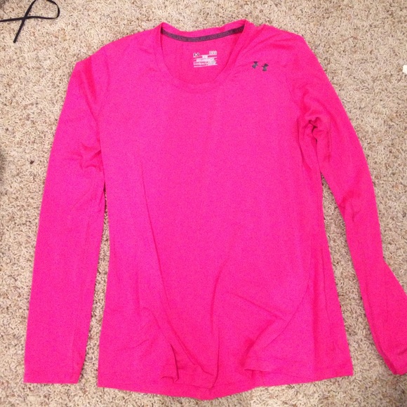 Under Armour long sleeve pink fitted shirt