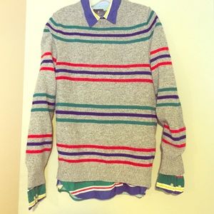 Sweater / button up underneath