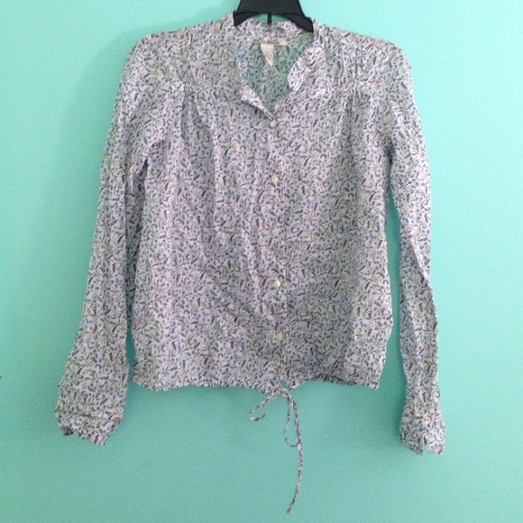 Lucky brand button down floral top