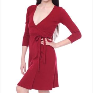 💃🏻 American Apparel Wrap Dress- BURGUNDY