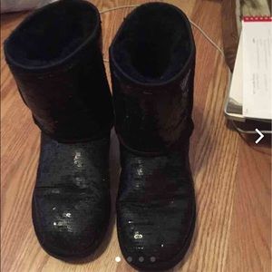 Black sparkly UGGs Authentic SOLD