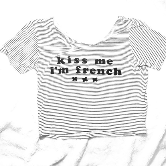 Kiss me I'm French xxx crop top:-)