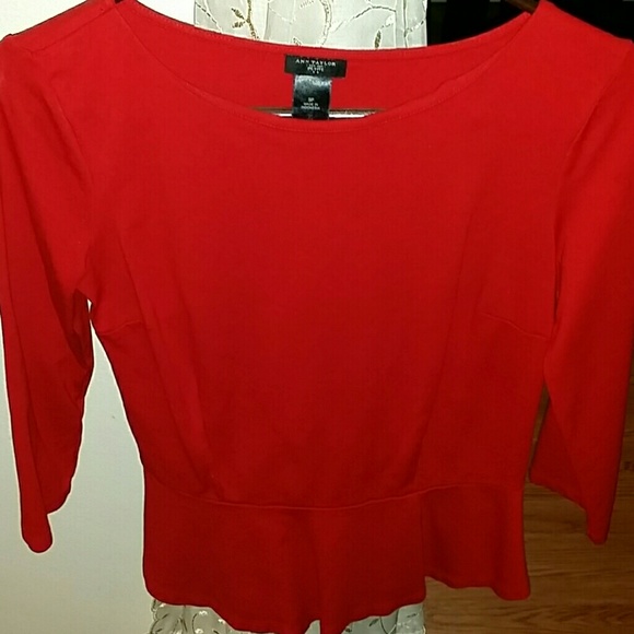 Small red peplum top