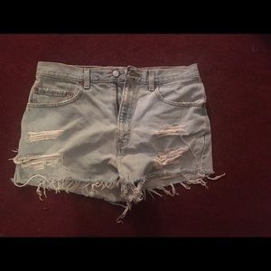 Distressed Jean Shorts