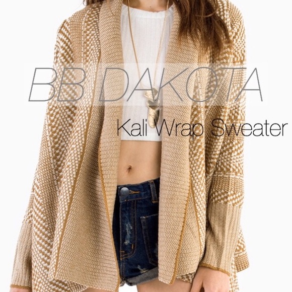 Urban Outfitters Sweaters - {BB DAKOTA} 'Kali' Wrap Sweater Cardigan Tan