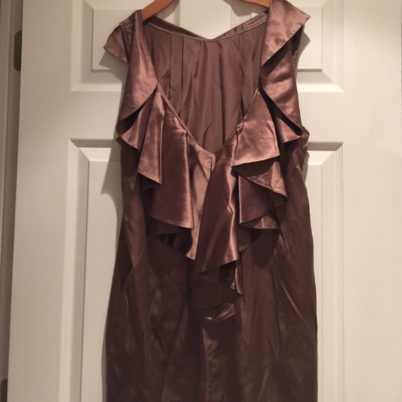 Silk blend low back dress