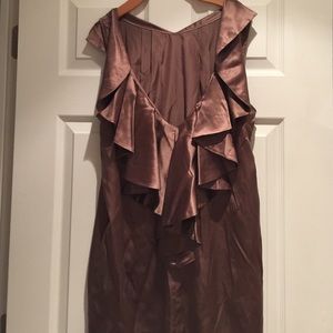 Silk blend low back dress