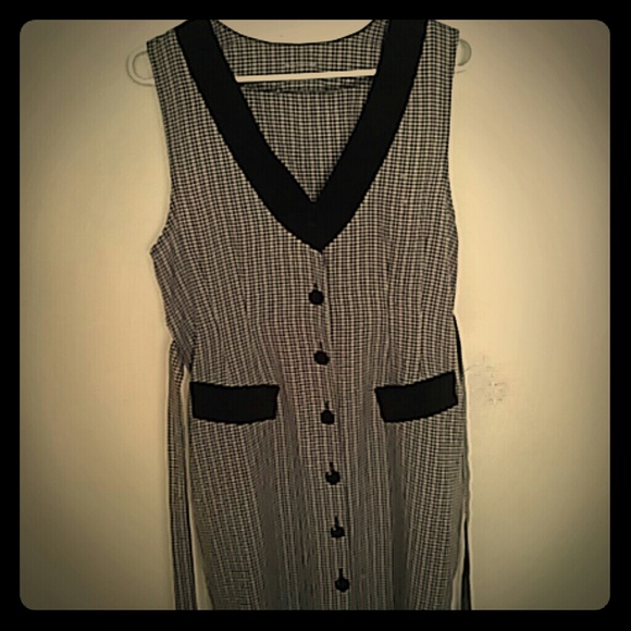 Long sherlock style vest dress