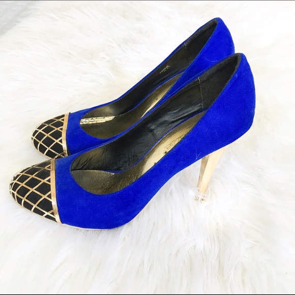 Shoe Dazzle blue heels - Picture 1 of 6