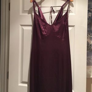 Elegant plum evening dress