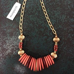 New Liz Claiborne Beautiful Wine&Coral Beads