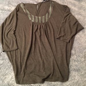 Grey/silver sequence top!