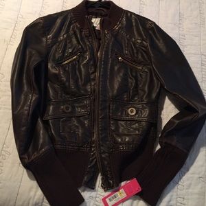 Faux leather jacket