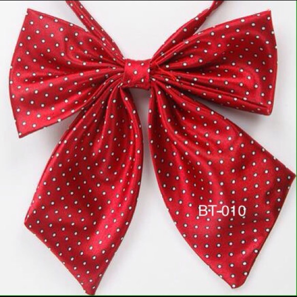 Trendy small polka dot unisex Neckbow tie.