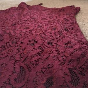 Maroon lace jumper