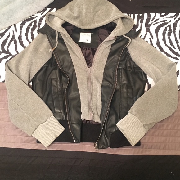 Black and gray coat
