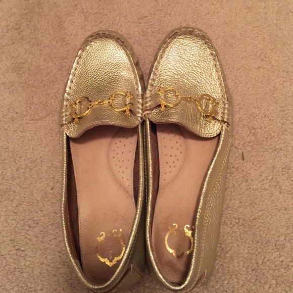 C Wonder Gold Driving Loafer
