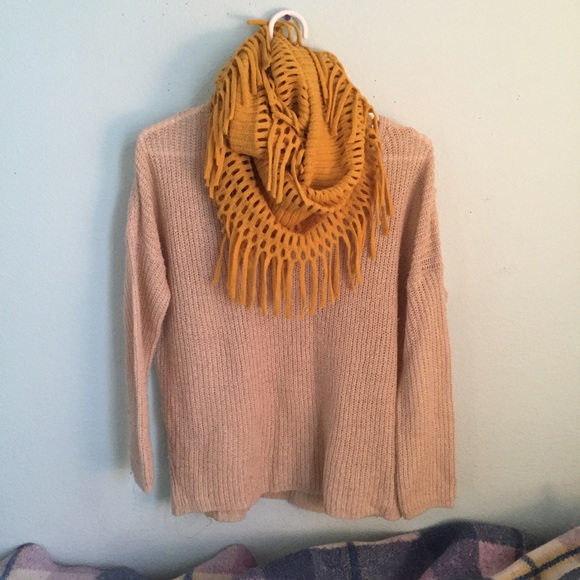 Boho Fringe Infinity Scarf