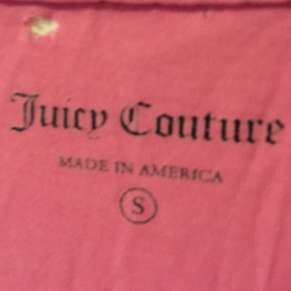 SOLD- Juicy Couture Pink Logo Tee Shirt size Small - Picture 3 of 4