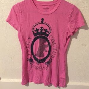 SOLD- Juicy Couture Pink Logo Tee Shirt size Small