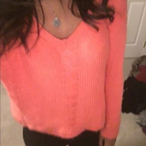 Coral H&M Knit Sweater