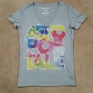 Aeropostale Gray Watercolor Shirt
