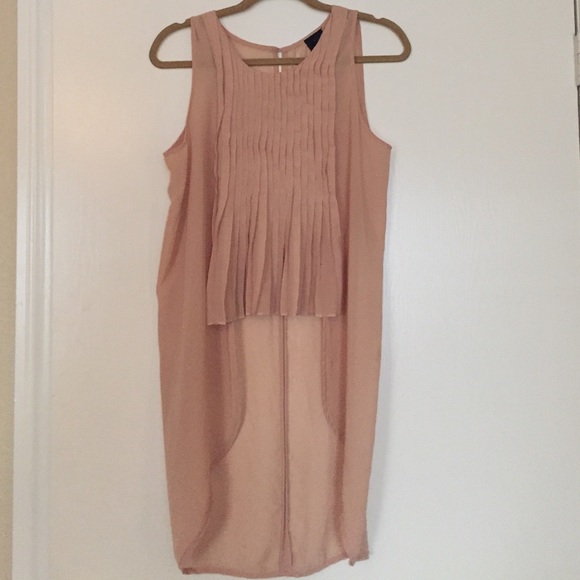 Peach high/low tank size medium