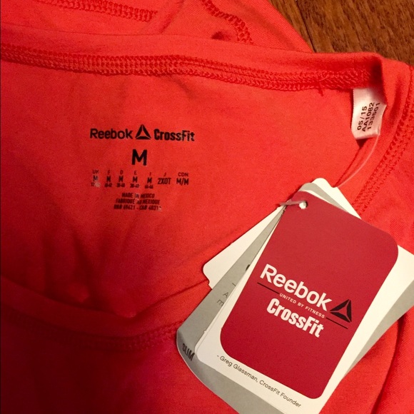 NWT Reebok Crossfit burnout T-shirt, coral/pink, M - Picture 4 of 4
