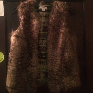 Tan/brown fur vest