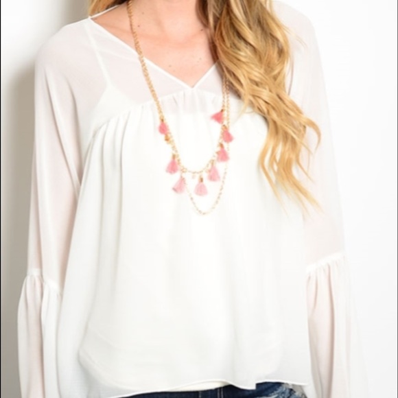 NWT white top. Available in small. - Picture 2 of 2