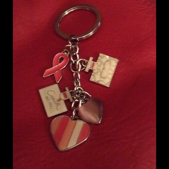 COACH Brest Cancer Awareness keychain
