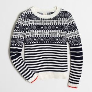 j. crew wool fair aisle sweater pullover