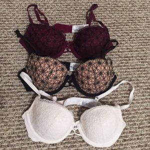 Lace Three Pack of Bras