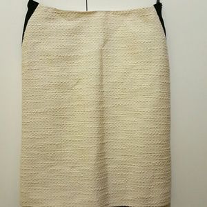 Ivanka Trump Cream Black Tweed pencil skirt NWT
