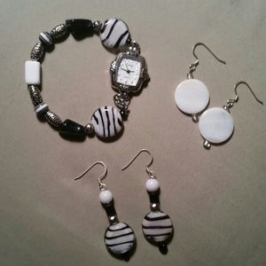Watch & earrings set