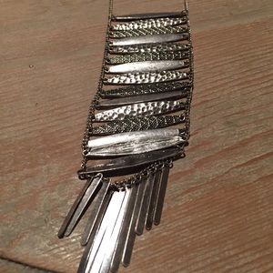 Tribal silver necklace