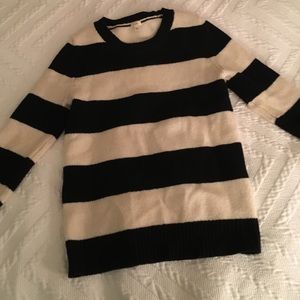 Cream and black striped sweater