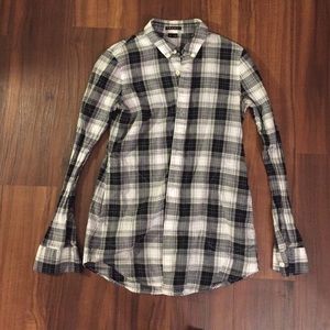 Theory plaid button down