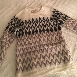 Cozy patterned loft sweater.