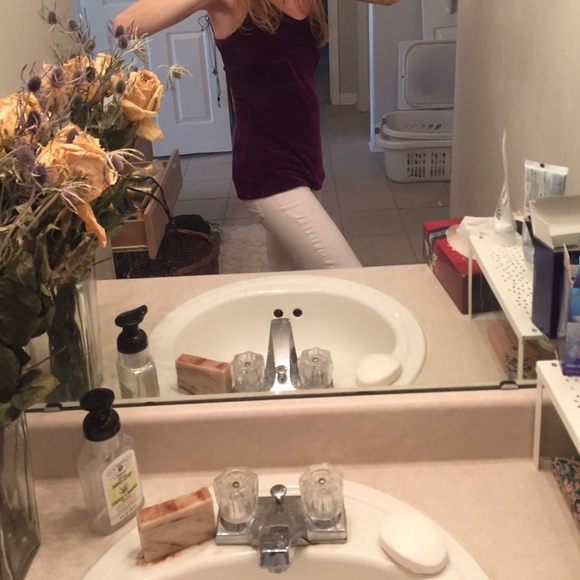 Purple velvet date night top - Picture 4 of 4