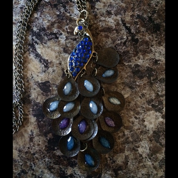 Peacock necklace