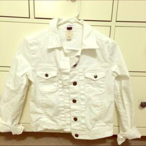 white jcrew denim jacket