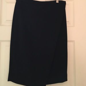Black silk J. Crew wrap skirt