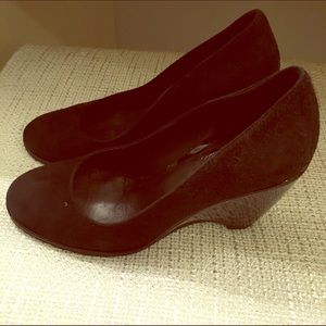 cole hann nike air black suede wedge