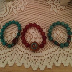 One of a kind bead bracelets