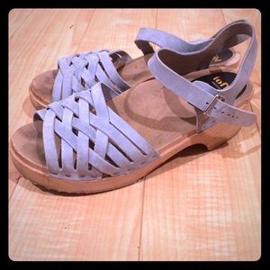 Swedish Clog Sandals! 100% wood and leather!