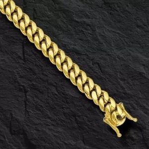 18k cubin link chain and 14k cubin link bracelet